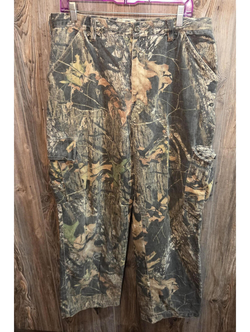 Mossy Oak Hunting Camo Camouflage Cargo Pants Size Lrg (34x32) Outdoors Wildlife